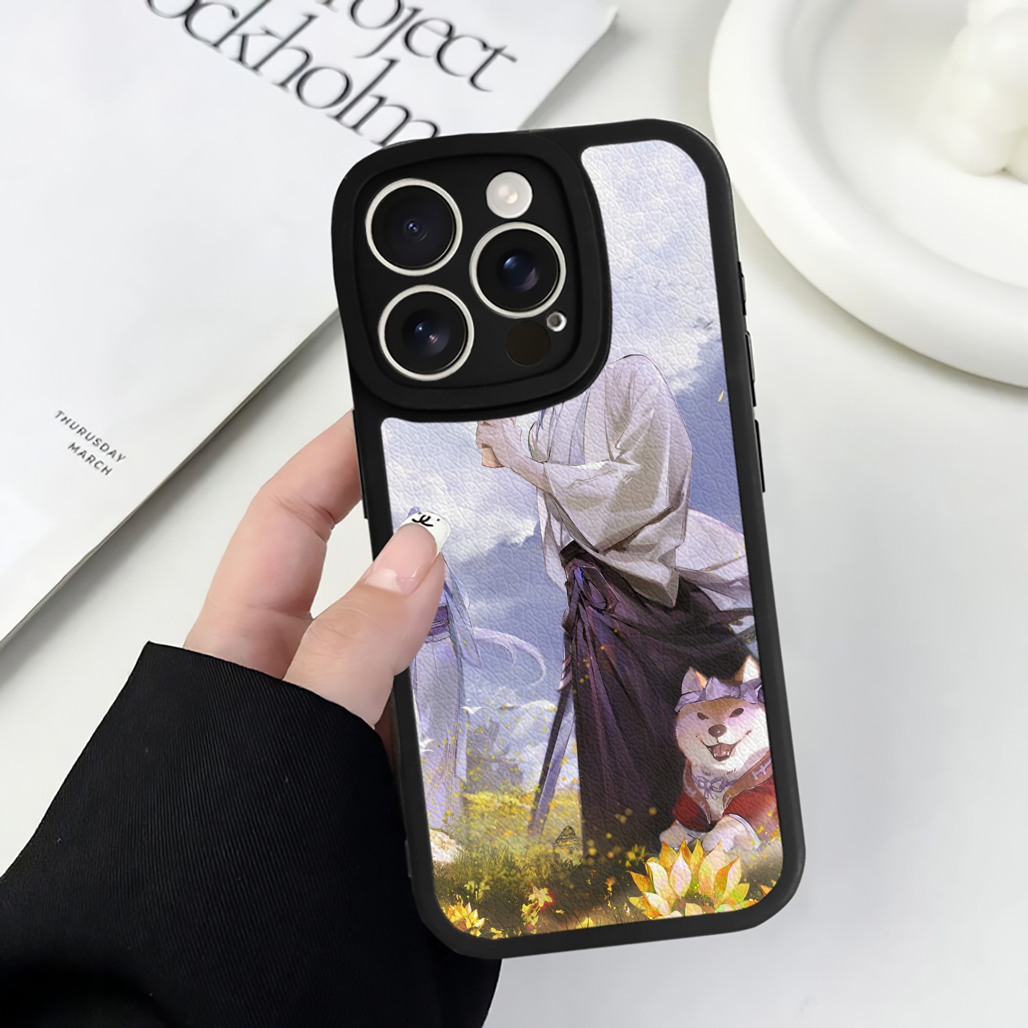げんし神 genshin 【iPhone 16シリーズ対応】シリコンスマホケース（レザー調） 材質：シリコン